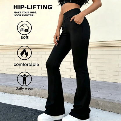 Women's High-Stretch Micro Flare Sweatpants for Yoga & Casual Wear
