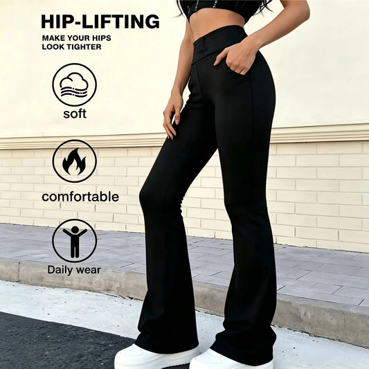 Women's High-Stretch Micro Flare Sweatpants for Yoga & Casual Wear