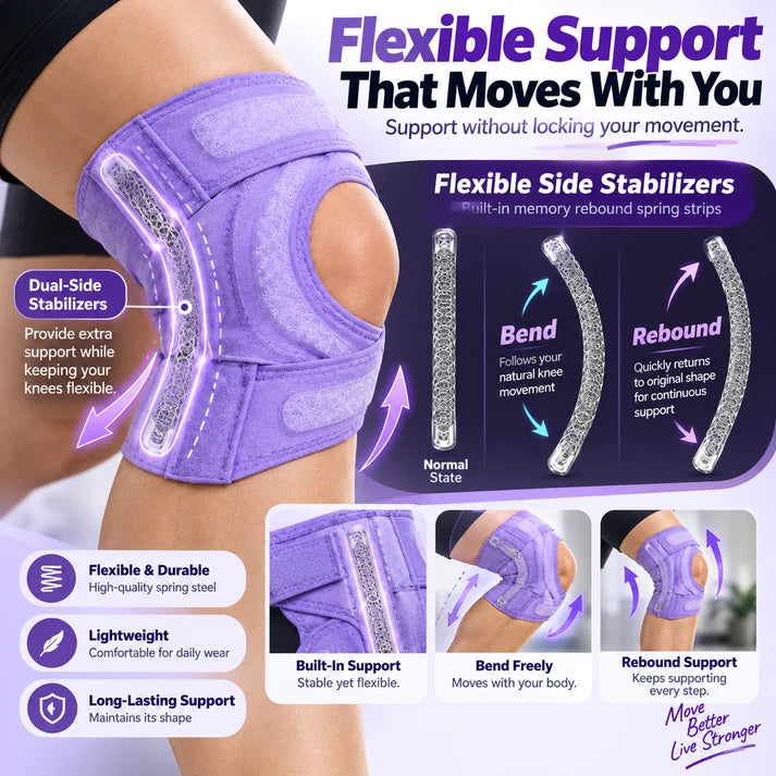🦵 Adjustable Knee Support Brace | Cross-Strap Stabilization & Open-Patella Design