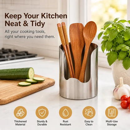 🔥HOT SALE 49% OFF🔥Thickened Stainless Steel Utensil Organizer, Rust Resistant Easy to Clean