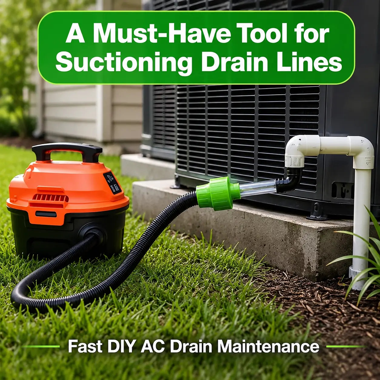📢LAST DAY 49% OFF🔥🔧 AC Drain Line Cleaner Adapter | Universal HVAC Condensate Pipe Unclogger for Wet/Dry Vac