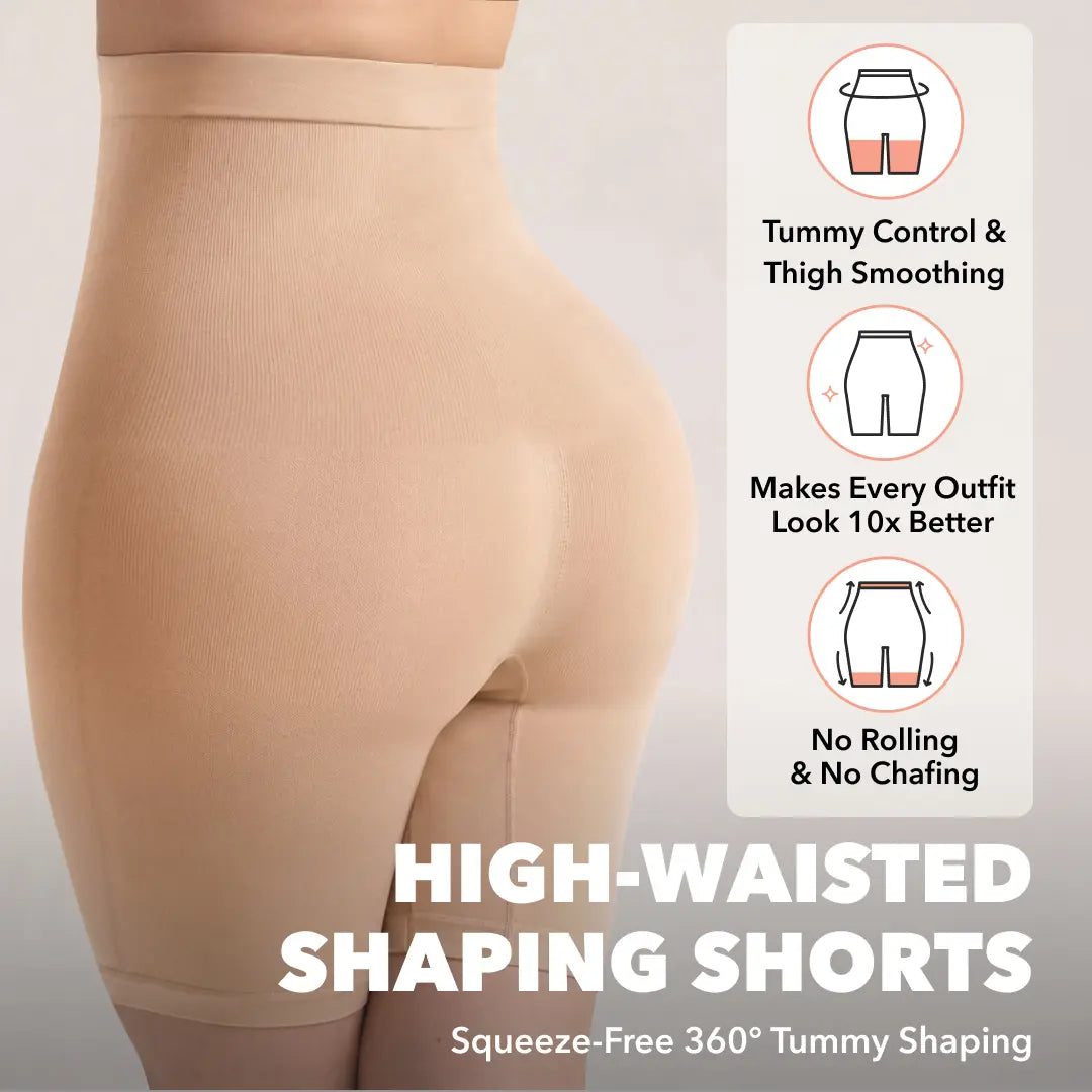 🔥High-Waisted Seamless Shapewear Shorts Anti-Roll
