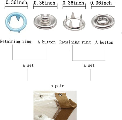 🔥HOT SALE 49% OFF✨All-in-One Metal Snap Fastener Kit with Lockable Pliers