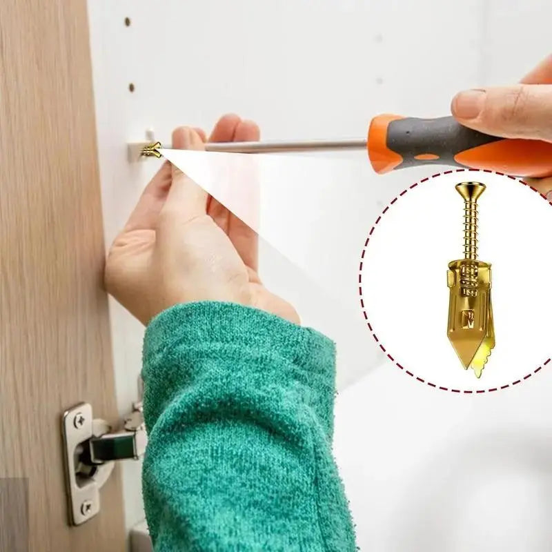 🔥LAST DAY 49% OFF🔥🔩No‑Drill Metal Drywall Anchors Kit | Heavy Duty Wall Expansion Screws
