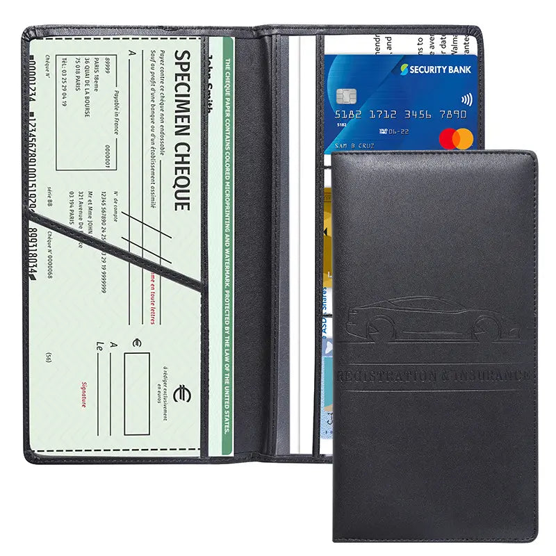 🗃️Car Registration & Insurance Card Holder, Magnetic Closure Vehicle Organizer, Car Essential Document Wallet