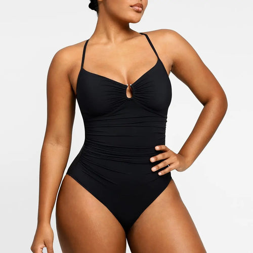 🩱Women's Smart Sculpt U-Ring Swimsuit - 🌊Slimming One Piece