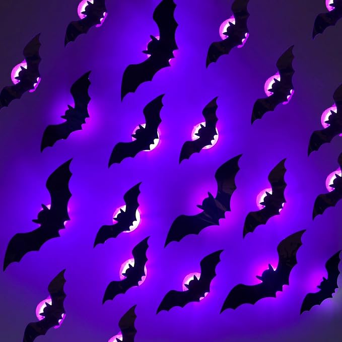🔥LAST DAY 50% OFF🔥Halloween 3D Lighted LED Flashing Bats