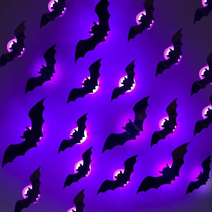 🔥LAST DAY 50% OFF🔥Halloween 3D Lighted LED Flashing Bats
