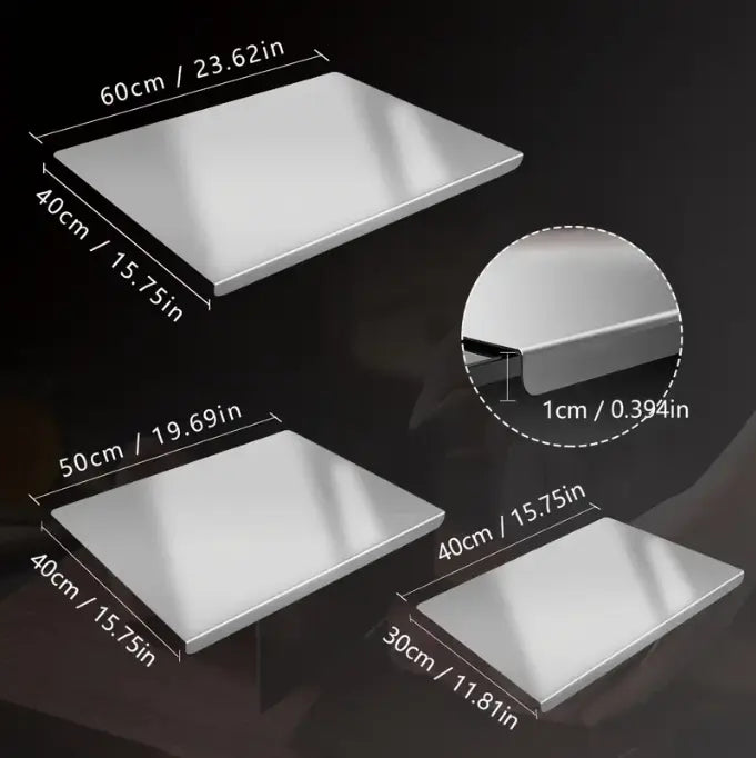 💥Limited Time 49% Off! Non-slip Stainless Steel Kitchen  Cutting Board