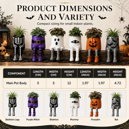 🎃 LIMITED TIME 49% OFF | Spooky Hanging Leg Resin Planter – Cute Halloween Succulent Pot For Home & Garden 👻