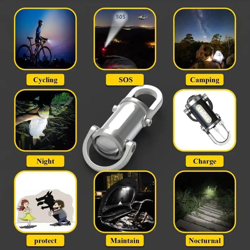 ⚡Hot Sales 49% OFF🔥🔦Rechargeable Mini Keychain Flashlight - 1200 Lumens EDC Light