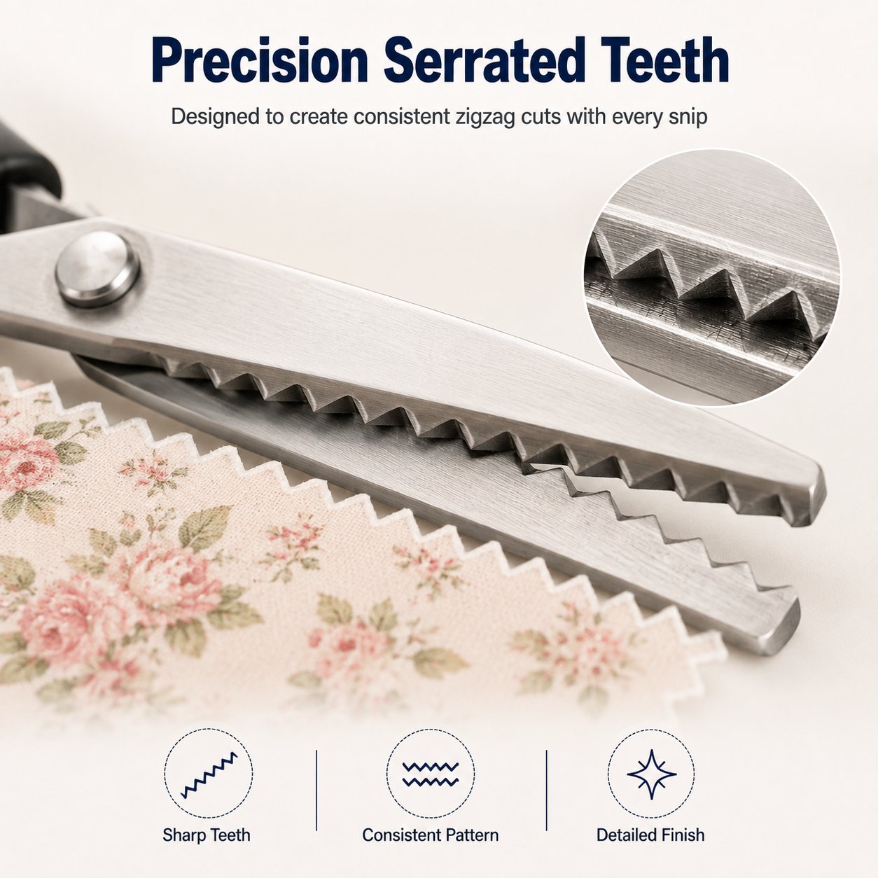 🔥LAST DAY 49% OFF✂️Stainless Steel Zig Zag Pinking Shears