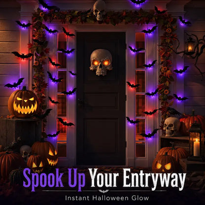 ⚡HOT SALES🔥🦇 3D LED Bat Decor | Glowing Halloween Wall Stickers🎃