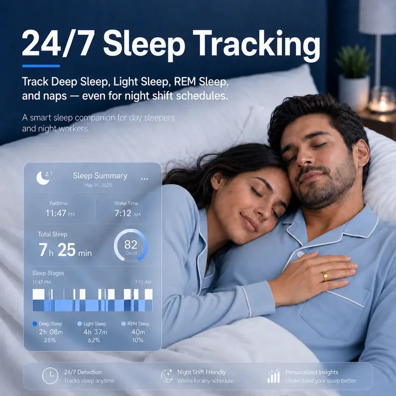 Smart Ring - Wellness Tracker with Heart Rate & Sleep Insights