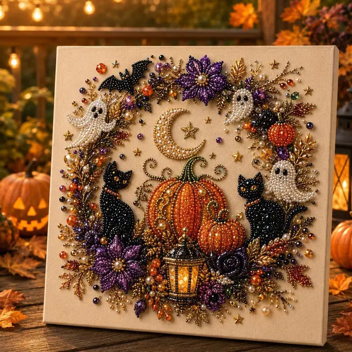 🔥Limited-time 49% off🔥👻 Halloween 3D Diamond Painting Kit ✨ DIY Crystal Bead Canvas Craft