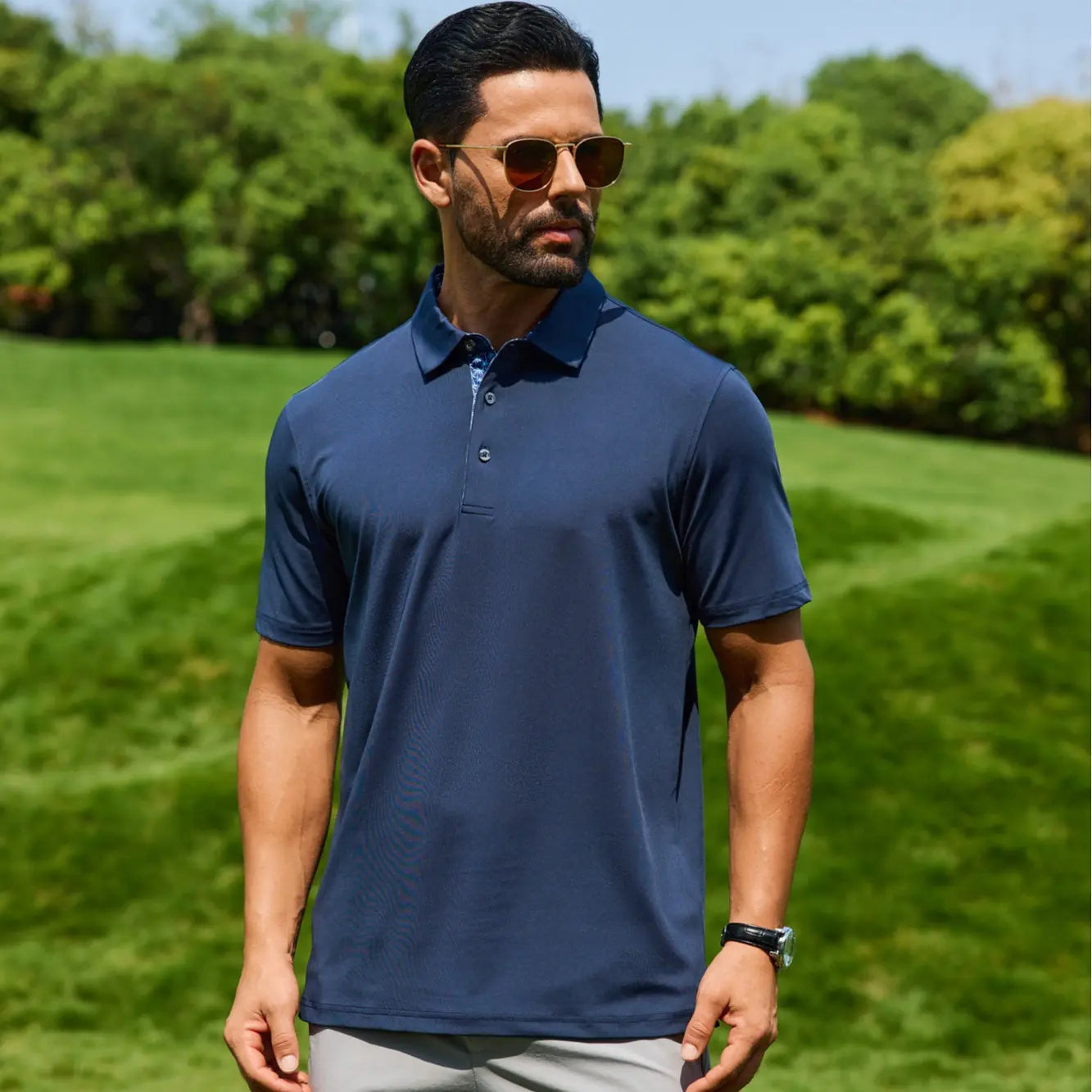 🔥👕3-Pack Men's Breathable Quick-Drying Polo Shirts❄️Stay Cool❄️