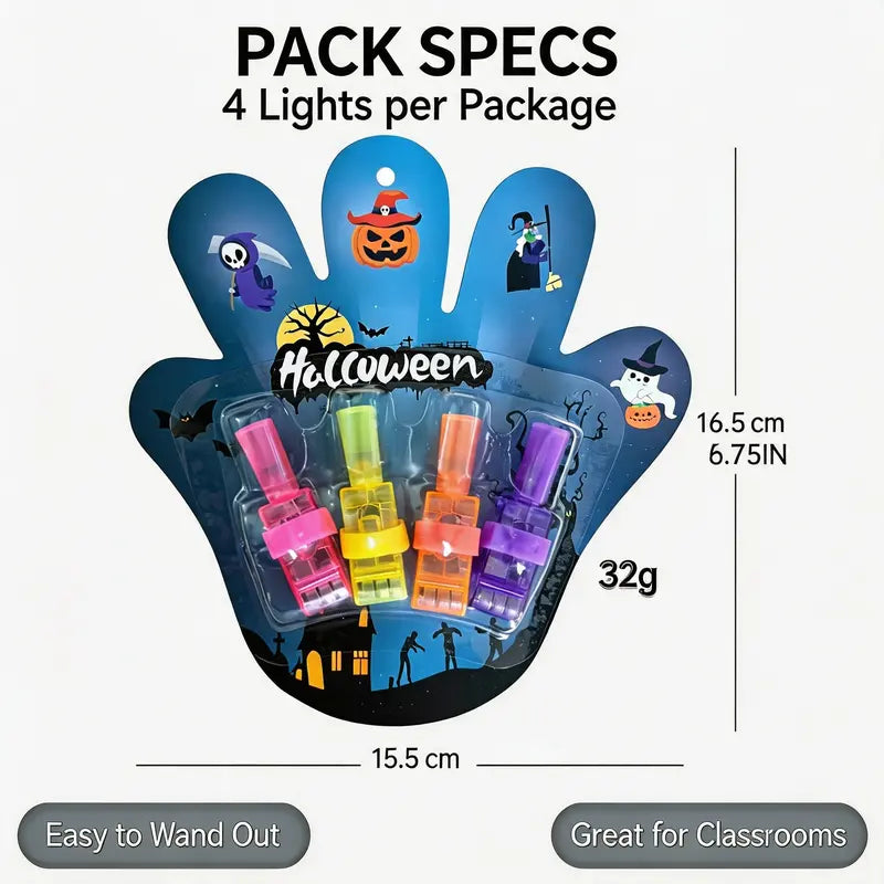 🎃 49% OFF Halloween LED Finger Lights — Create Spooky Projections & Endless Party Fun
