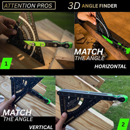 7'' Britton Square-Black/Green-Rafter Square