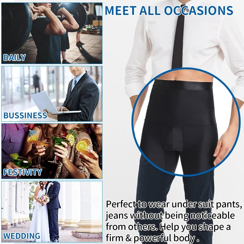 Men's High Waist Shapewear Boxer Briefs