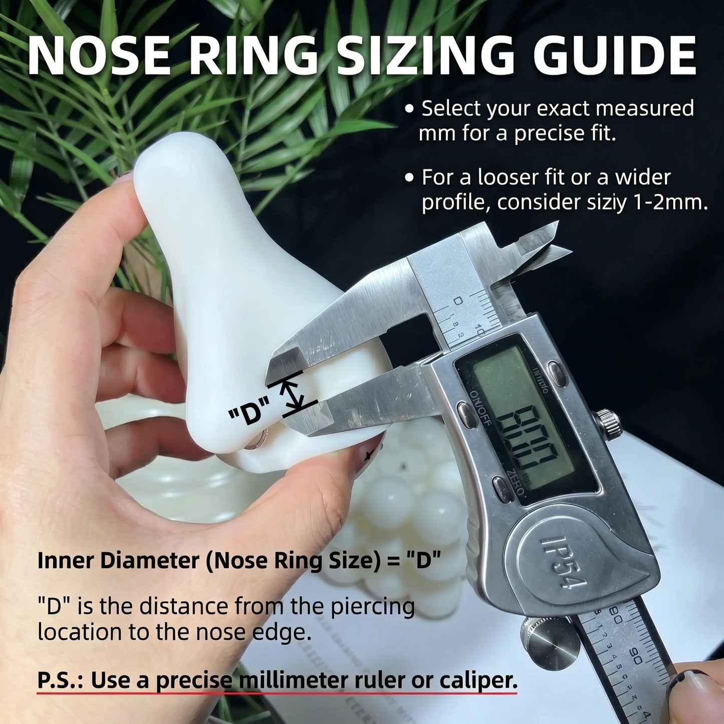 ✨Horseshoe Nose Hoop with Gems - Free Ball Holder💎