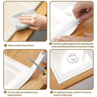 🔥LAST DAY 49% OFF🔥Self‑Adhesive Caulk Strip 🚰🛁Waterproof Mold‑Resistant Sealant Tape