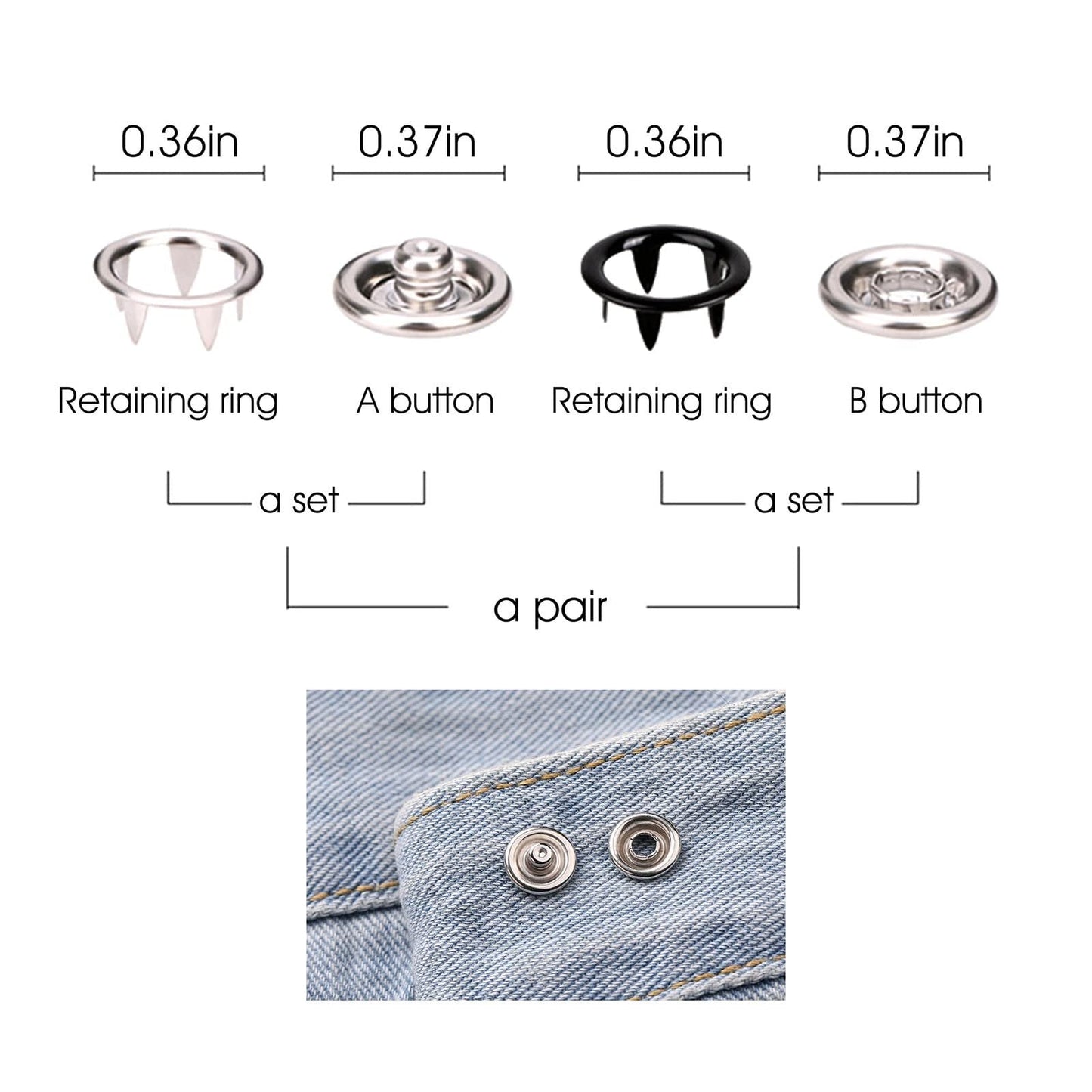 🔥HOT SALE 49% OFF✨All-in-One Metal Snap Fastener Kit with Lockable Pliers