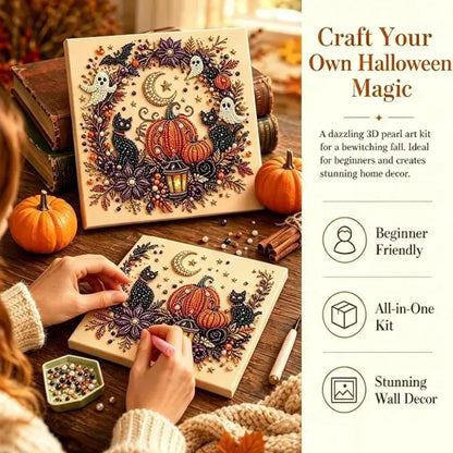 🔥Limited-time 49% off🔥👻 Halloween 3D Diamond Painting Kit ✨ DIY Crystal Bead Canvas Craft
