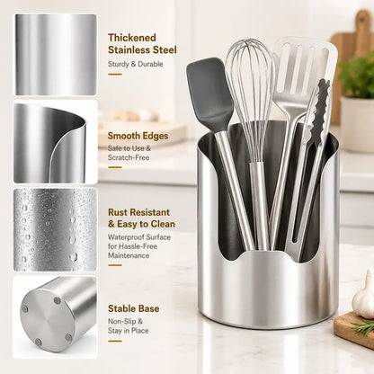 🔥HOT SALE 49% OFF🔥Thickened Stainless Steel Utensil Organizer, Rust Resistant Easy to Clean