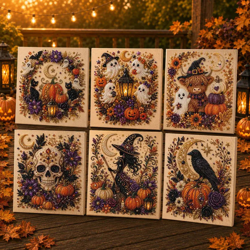 🔥Limited-time 49% off🔥👻 Halloween 3D Diamond Painting Kit ✨ DIY Crystal Bead Canvas Craft