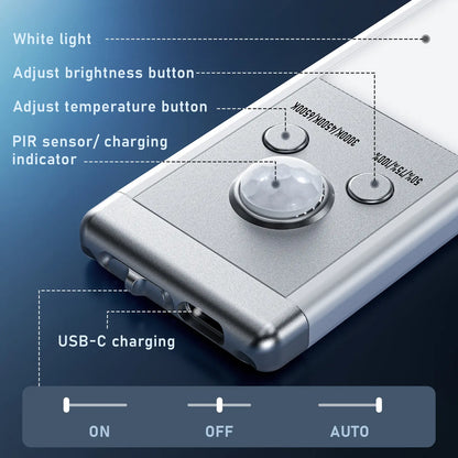 💡Long Standby Motion Sensor LED Cabinet Light- Dimmable & Rechargeable