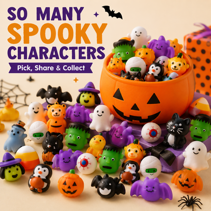 🔥LAST DAY 49% OFF🎃 100PCS Halloween Mochi Squishy Toys – Cute Sensory Party Favors & Goodie Bag Fillers ✨