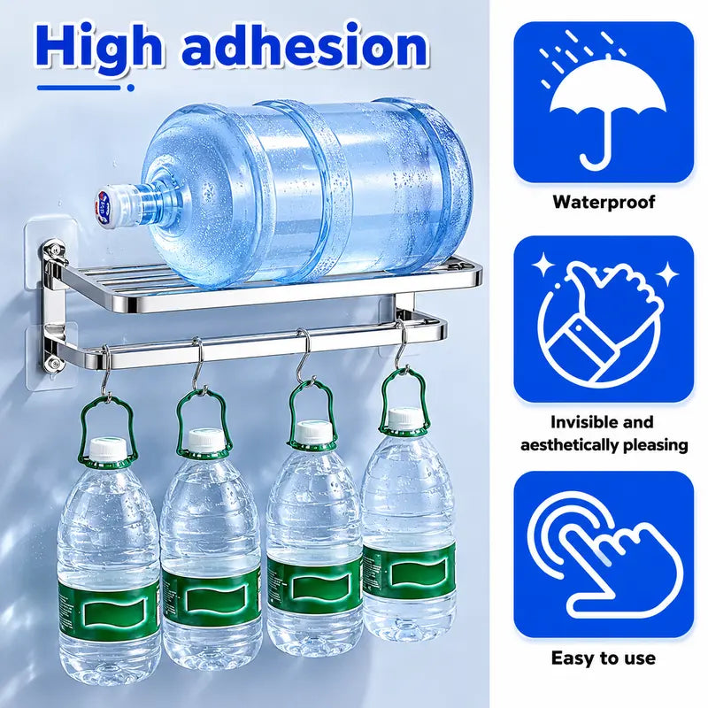 🔥49% OFF💪Drill‑Free Self‑Adhesive Wall Hooks｜Heavy‑Duty Waterproof Sticky Hooks