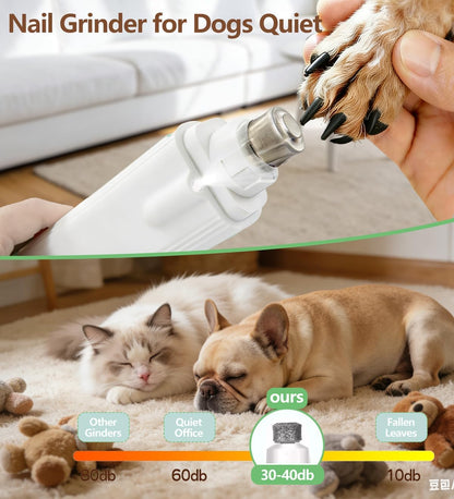 💥 LIMITED TIME 49% OFF 🐾 2-in-1 Pet Nail Clipper & Grinder ✨ LED Light, Low-Noise & Rechargeable