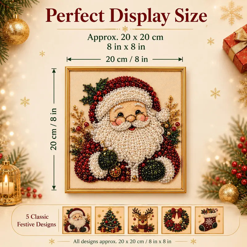 🔥 Limited-Time 49% OFF 🎅Christmas Diamond Art Kit 💎 3D Pearl Bead Painting for Holiday Décor & Gifts