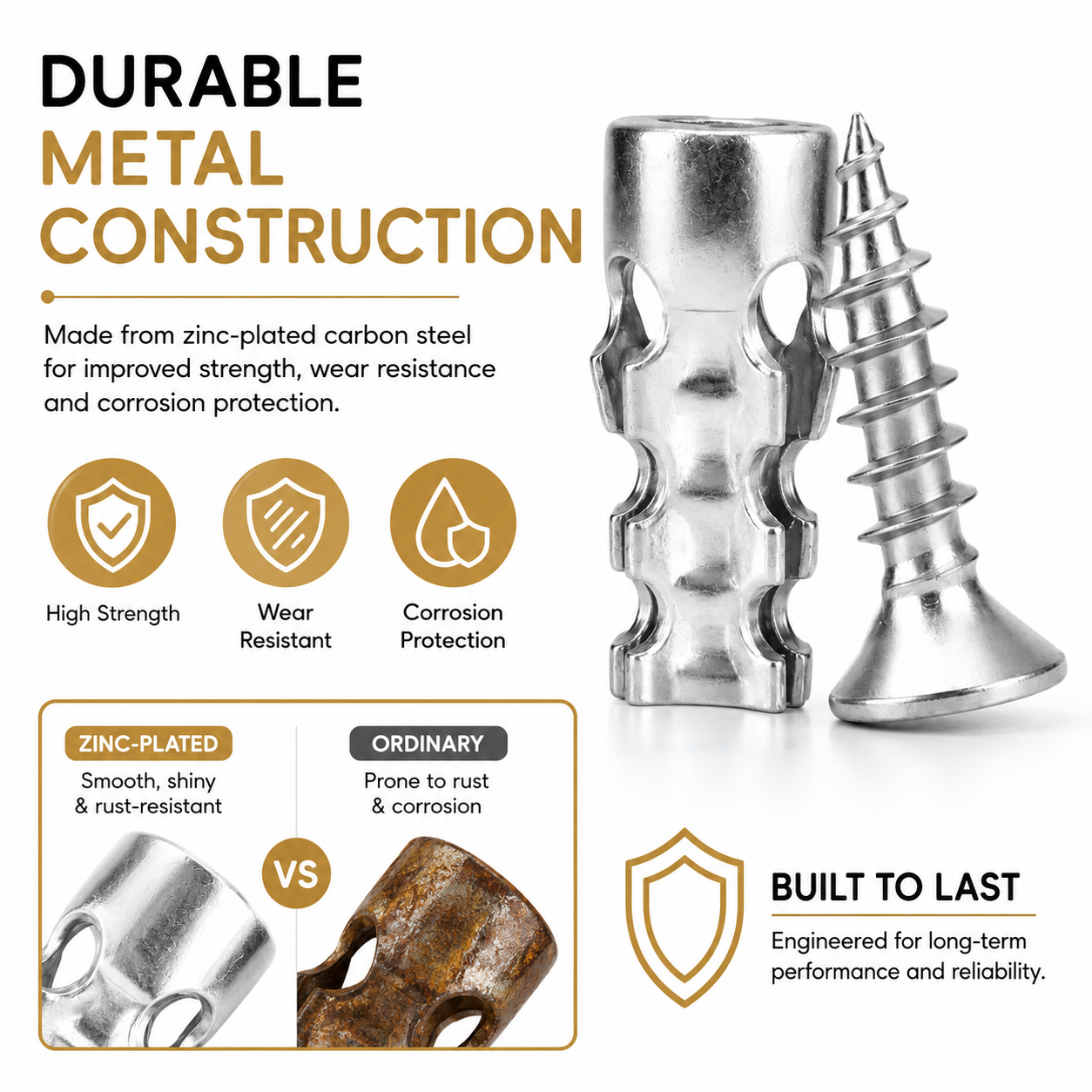 🔥Limited-time 49% off🔥🔩60PCS 6×14mm Hinge Repair Expansion Anchors for Loose Cabinet Doors