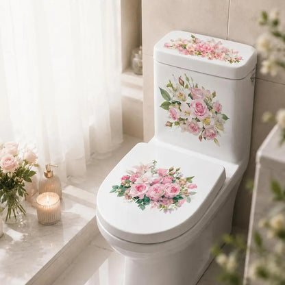 🔥 Limited-Time 49% OFF 🌸 Golden Floral Toilet Stickers – Pearl-Inspired Bathroom Decals