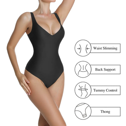 🔥Best Seller🔥Wireless Plunge Thong Bodysuit - Sexy, Comfortable Fit