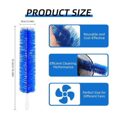 2 Counts Fan cleaning brush, dust removal brush, cleaning brush, bendable microfiber head