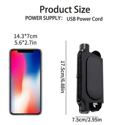 🔥 Cooling Fan Portable Car Fan, 3 Wind Speeds, Type-C 🌬️