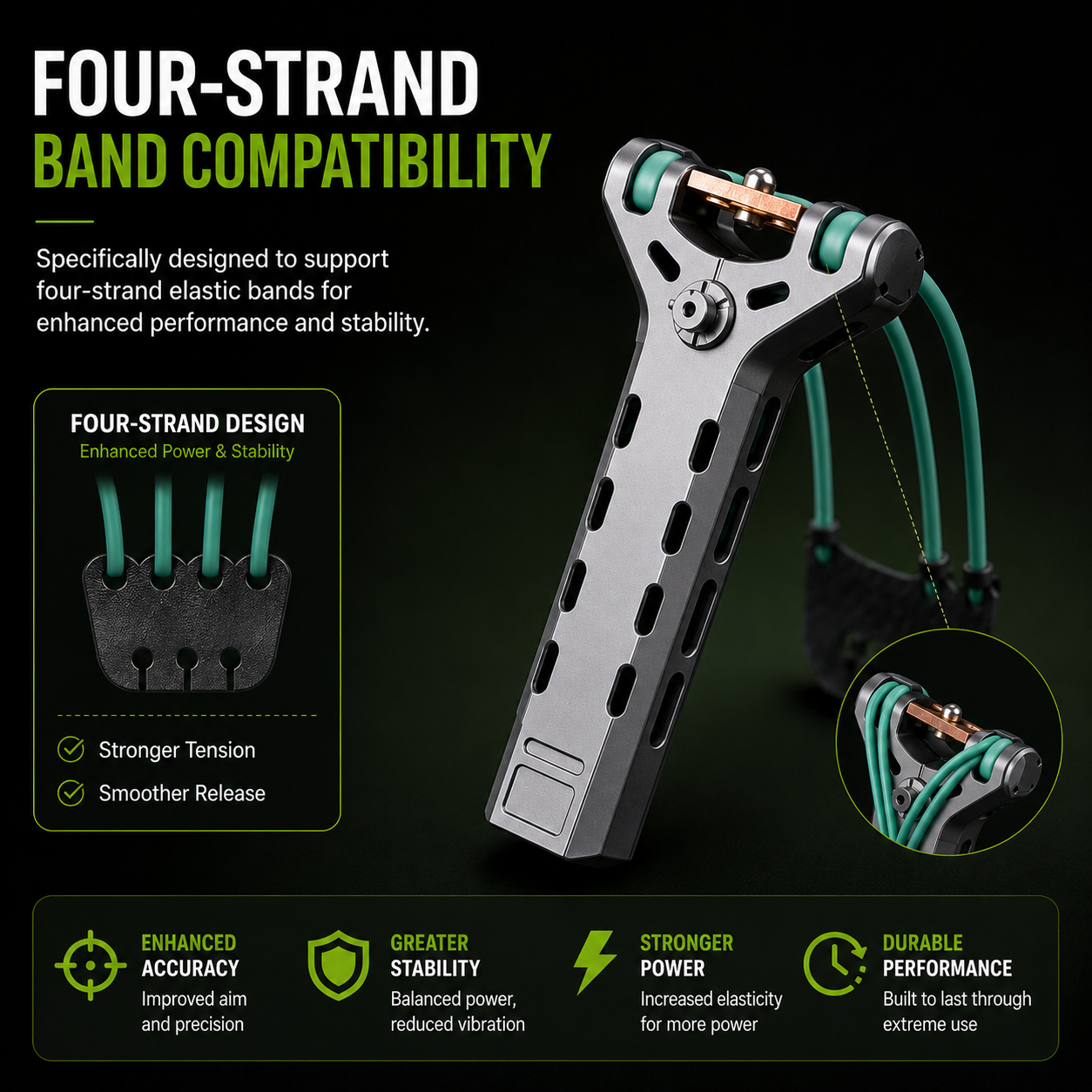 🔥Limited-Time 50% OFF&Free Shipping✨Professional Telescopic Aluminum Alloy Auto-Loading Slingshot Full Kit (200 Steel Balls)