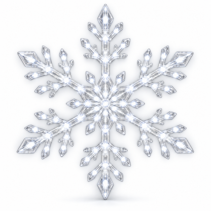 💙 WINTER WONDERLAND FAVORITE | Blue & White LED Snowflake Lights 12Pcs Set – Christmas Wall Decor for Living Rooms & Bedrooms