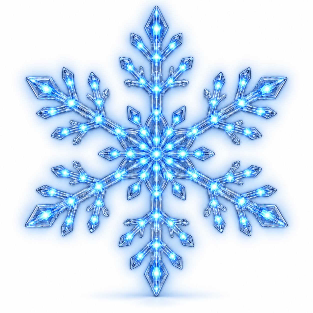 💙 WINTER WONDERLAND FAVORITE | Blue & White LED Snowflake Lights 12Pcs Set – Christmas Wall Decor for Living Rooms & Bedrooms