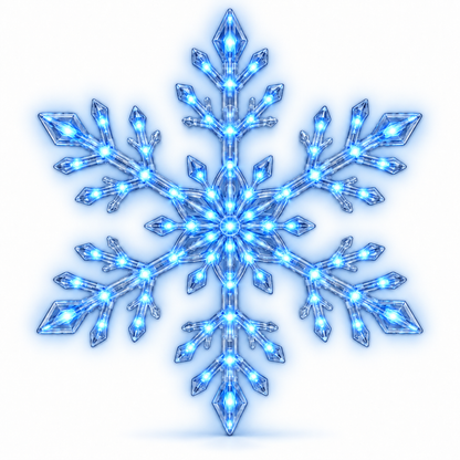 💙 WINTER WONDERLAND FAVORITE | Blue & White LED Snowflake Lights 12Pcs Set – Christmas Wall Decor for Living Rooms & Bedrooms