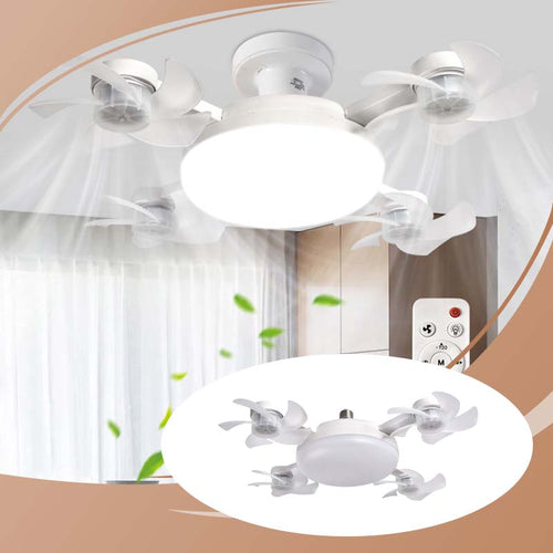 🌀New E27 Socket Ceiling Fan Light – 2‑in‑1 Silent LED Fan with Remote Control, Energy‑Saving Cooling & Lighting
