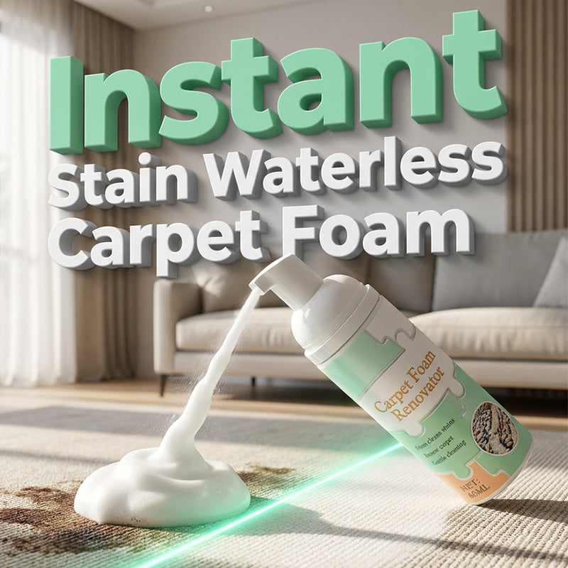 🔥Limited Time 49% OFF✨Waterless Carpet Foam Stain Remover with Towel