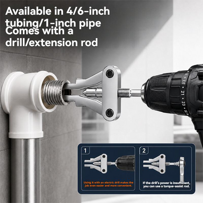 📢LAST DAY 49% OFF🔥💪Universal Drill‑Powered Broken Pipe Nipple Thread Extractor Tool⚒️