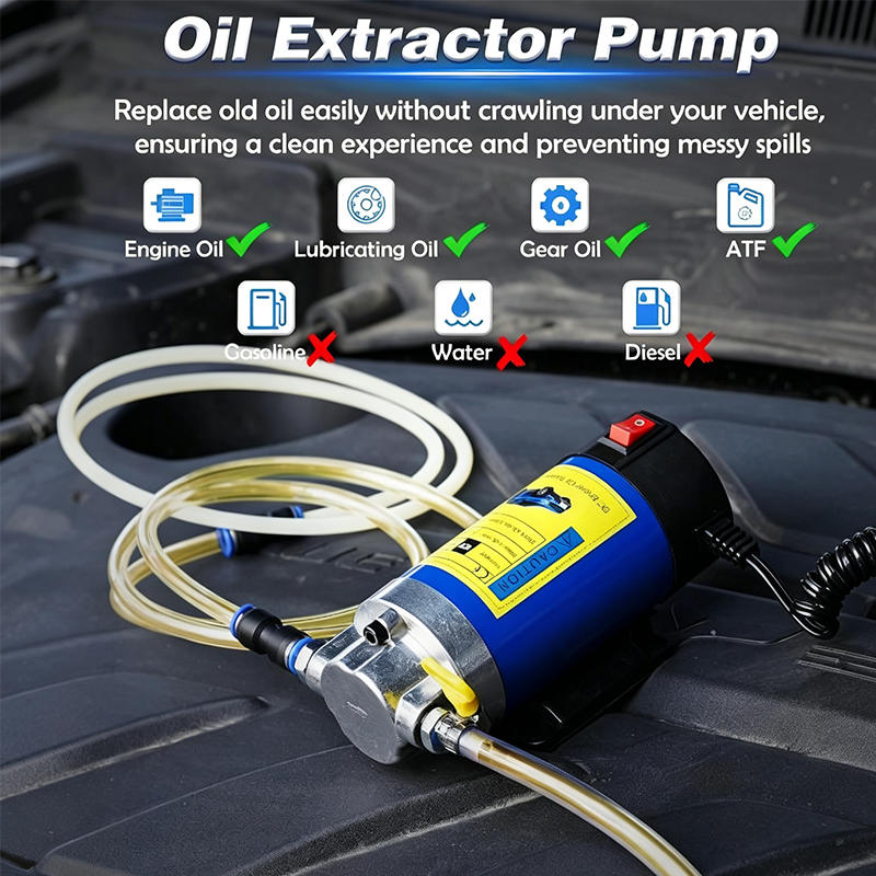 🔥LAST DAY 49% OFF🛢️ 12V/24V Electric Oil Extractor Pump | ⚡ Self-Priming Engine Oil Change Pump