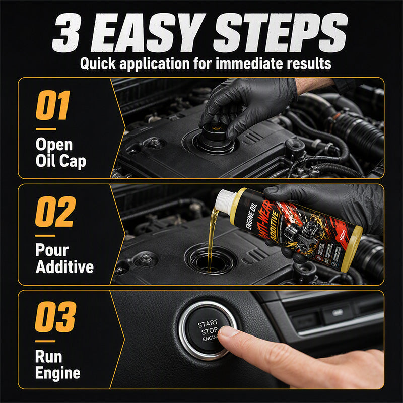 🔥 Limited-Time 49% OFF🚗⚙️ Anti-Wear Engine Oil Additive | Friction Reduction & Engine Protection 🔥🛡️
